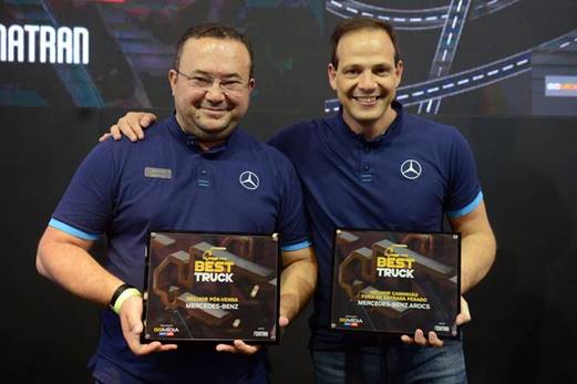Mercedes-Benz conquista prêmios de melhor caminhão pesado fora de estrada com Arocs e melhor pós-venda